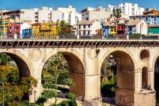Villajoyosa Bridge Over Colorful Buildings