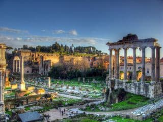 Ancient Roman Ruins at the Roman Forum