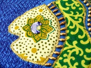 Textured Fiber Art Fish Embroidery