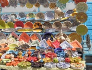 Vibrant Pottery from Tunisia