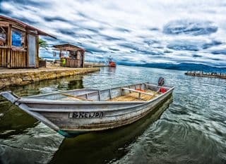 Weathered 'Brenda' Boat at the Dock