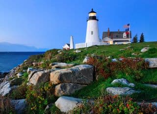 Pemaquid Point Lighthouse at Dusk