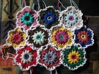 Crocheted Flower Granny Square