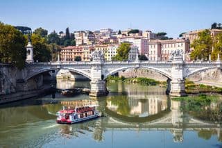 Pont Vittorio Emanuele II Reflection in the Tiber River