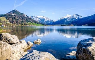 Spring Reflection at Schliersee Lake