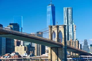 Brooklyn Bridge Overlooking Lower Manhattan