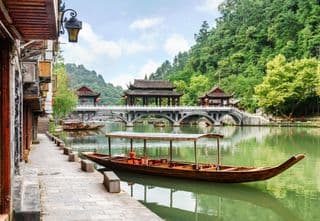 Ancient Chinese Water Town Scenery