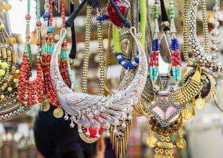 Peacock Feather Necklace from New Delhi