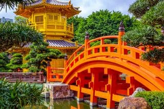 Golden Pavilion amidst Nan Lian Garden's Tranquility