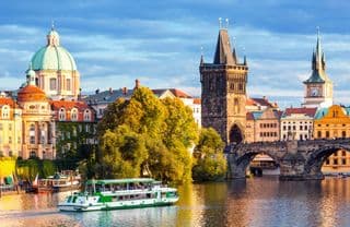 Charles Bridge at Sunset in Prague