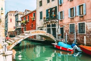 A Bridge Over the Canal in Venice