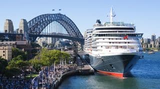 Cruise Ship Queen Victoria Docked at Sydney Harbour