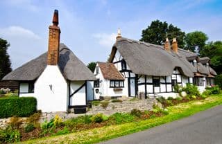 Thatched Roof English Village Cottage