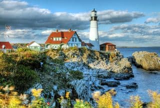 Portland Head Lighthouse at Sunset