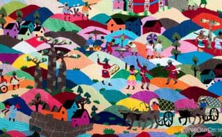 Vibrant Embroidery of Madagascar Life