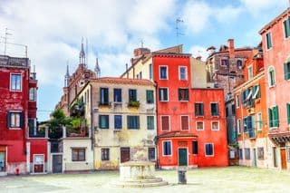 Colorful Buildings in Venice, Italy