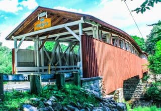 Percy Covered Bridge in Summer