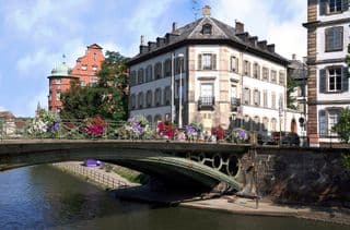 Flower-Adorned Bridge in Petite-France, Strasbourg