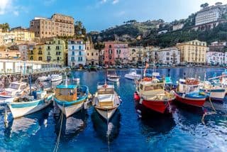 Colorful Boats at Marina Grande, Sorrento, Italy