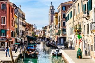 Venetian Canals Basked in Sunlight