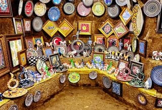 Iznik Pottery Display in an Underground Workshop