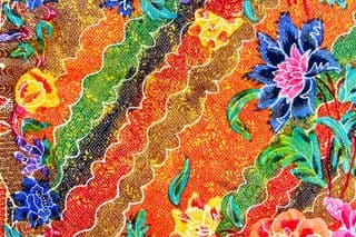 Thai Batik with Vibrant Floral Patterns