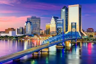 Jacksonville, Florida Downtown at Twilight