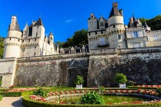 Medieval Castle amidst Flower Gardens in Ussé, Loire Valley, France
