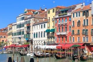 Vibrant Venetian Architecture Along the Grand Canal