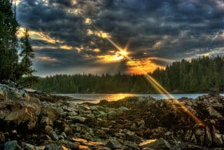 Sunset at Hot Springs Cove, British Columbia