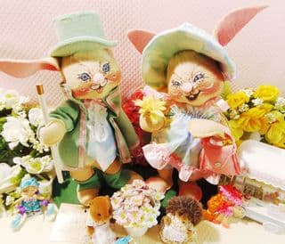 Elegant Handcrafted Rabbit Dolls