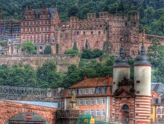 Heidelberg Castle Ruins Overlooking the Old Bridge