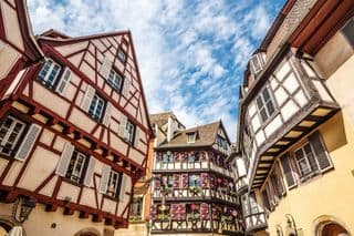 Half-Timbered Houses in Colmar, Alsace, France