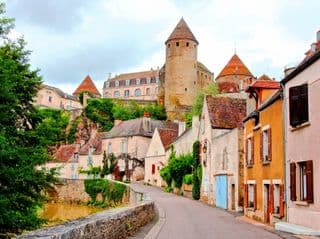 Medieval Fortress Village in Burgundy, France