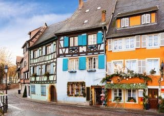 Traditional Half-Timbered Houses in Colmar