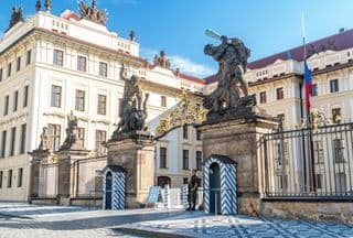Statues at the Main Gate of Prague Castle