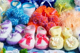 Handmade Crochet Baby Booties in Pastel Colors
