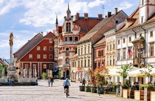 Maribor Town Square in Slovenia