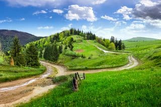 Springtime Mountain Crossing