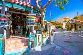 Colorful Pathway in Matala Village, Crete, Greece