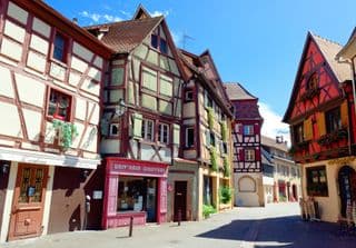 Half-timbered Houses in the Old Town of Colmar, France