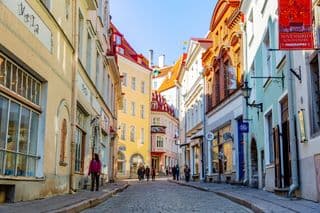 Cobblestone Lane in the Heart of Old Tallinn