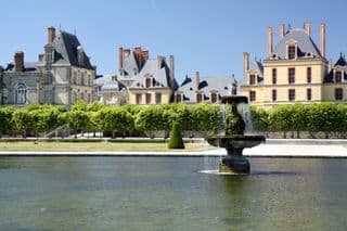 Fontainebleau Castle Fountain in the Sunlight