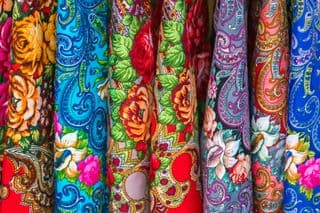 Vibrant Traditional Russian Shawls