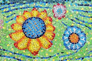 Colorful Mosaic Flower Design
