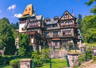 Regal Pelisor Castle amidst the Carpathian Forest