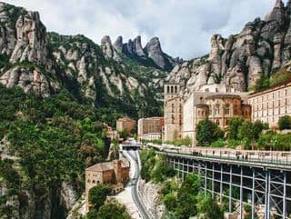 Montserrat Abbey Amidst the Dramatic Mountains of Catalonia
