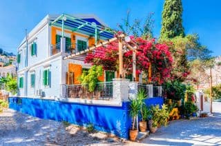 Vibrant Two-story House in Symi Island, Greece