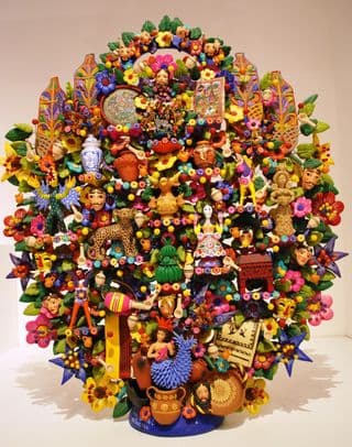 Vibrant Mexican Folk Art Tree of Life