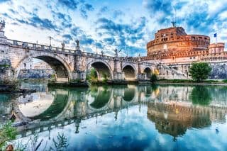 Sunset Reflection at Castel Sant'Angelo in Rome
